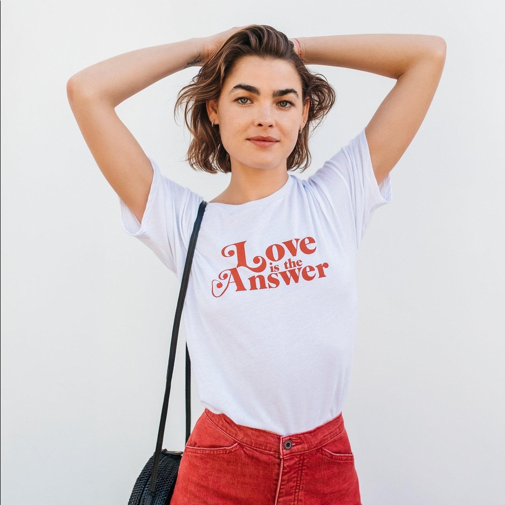 Love is the Answer Graphic Tee Shirt